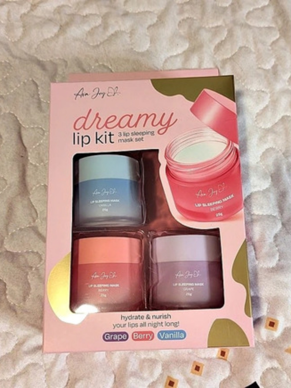 Ana Joy DIY Dreamy Lip Kit Lip Sleeping Mask Set NWT